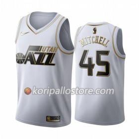 Utah Jazz Donovan Mitchell 45 Nike 2019-2020 Valkoinen Golden Edition Miesten Pelipaidat Swingman 